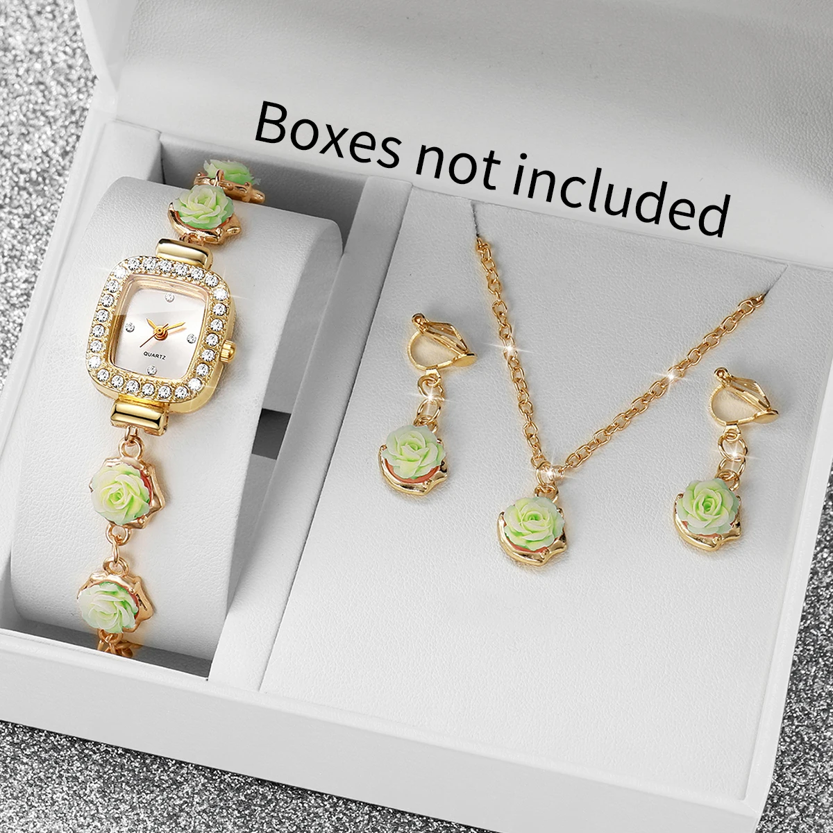 Ladies Fashion Watch - 4PCS Elegant Women Square Quartz Watch