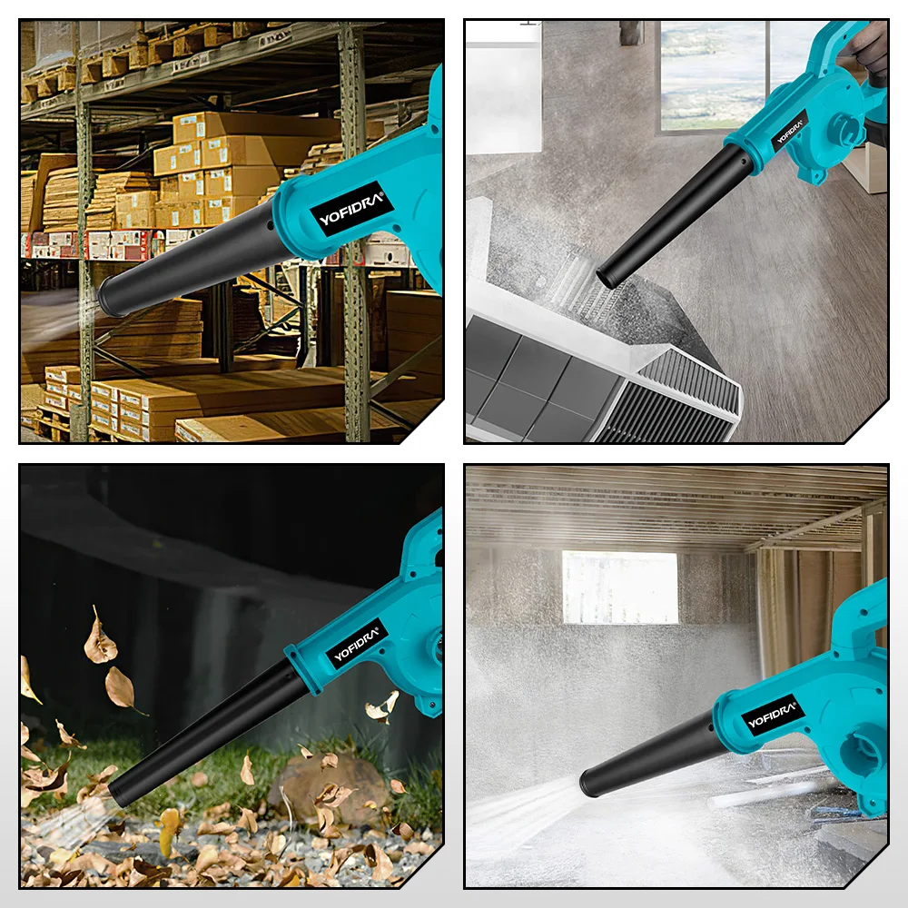 YOFIDRA 6 التروس منفاخ كهربائي بدون فرش قابل للتعديل اللاسلكي الساقطة الثلوج/أوراق حديقة أدوات مكنسة لبطارية ماكيتا دبوس