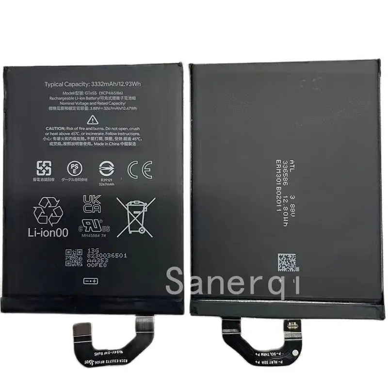 Mobile Phone Li-Polymer Battery For Google Pixel Fold GPDX1 1460mAh GT6SS 3267mAh Spare Part Replacement