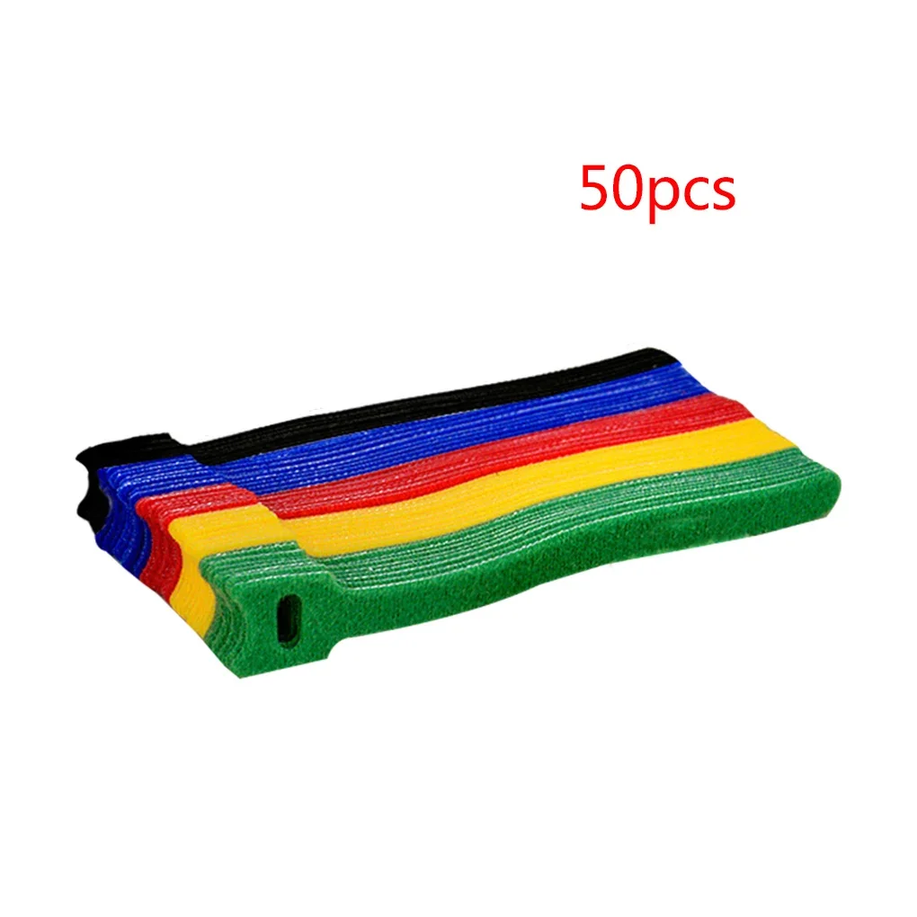 50 Stück / 100 Stück Wiederverwendbare Kabelbinder Farbige Kunststoff-Kabelbinder Nylon-Schlaufenbinder Reißverschluss-Kabelbinder T-förmige Kabelbinder – Detail 7