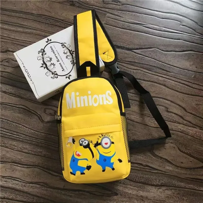 Minions Crossbody Bag Chest Bag Minion Shoulder Bag Messenger Travel Casual Storage Pouch Handbag Anime Backpack Kid Gift Girl