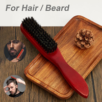 New Arrival Hair Brush Wood Handle Boar Bristle Beard Comb Styling Detangling Straighten Brown Lotus Boar Bristles Massage Com