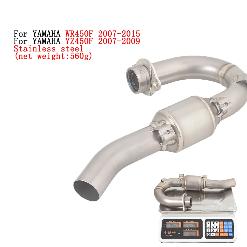 

For Yamaha Y2450F 2007-2009 WR450F 2007-2015 Slip On Motorcycle Exhaust Front Link Pipe Titanium Alloy Connect Header Link Tube