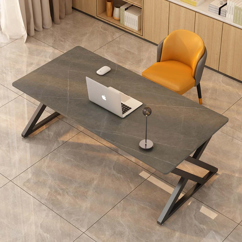 

Легкий роскошный письменный стол из каменной плиты, финансовый стол, простой современный компьютерный стол для одного руководителя, офисный компьютерный стол