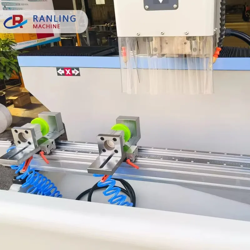 1200mm Double Heads Automatic Aluminum Profile CNC Metal Milling Drilling Machine For Windows Door Lock Hole