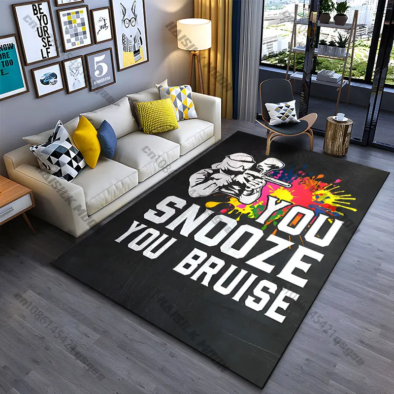 Action competition colorful paintball carpet Yoga living room room decor children's crawling mat doormat area rug