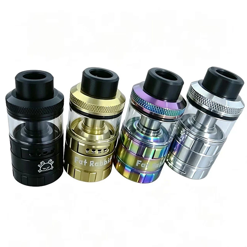 DIY Fat Rabbit RTA Atomizer Tank 28mm 5.5ml Dual Airflow System 810 Drip Tip Postless Building Decorative Spare Part - view 6