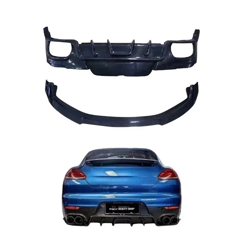 

For 2014-1016 Car Modification Upgrade 970 Carbon Fiber Front Lip Rear Lip Bodykit Car Rear Bumper