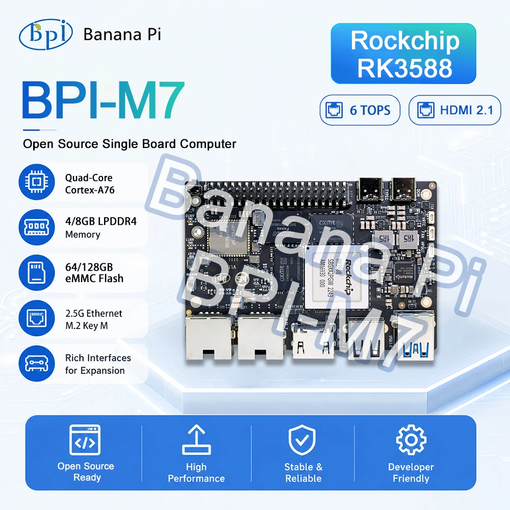 Banana Pi Bpi M7 Rk3588 - Banana Pi BPI-M7 RockChip RK3588 Multiple