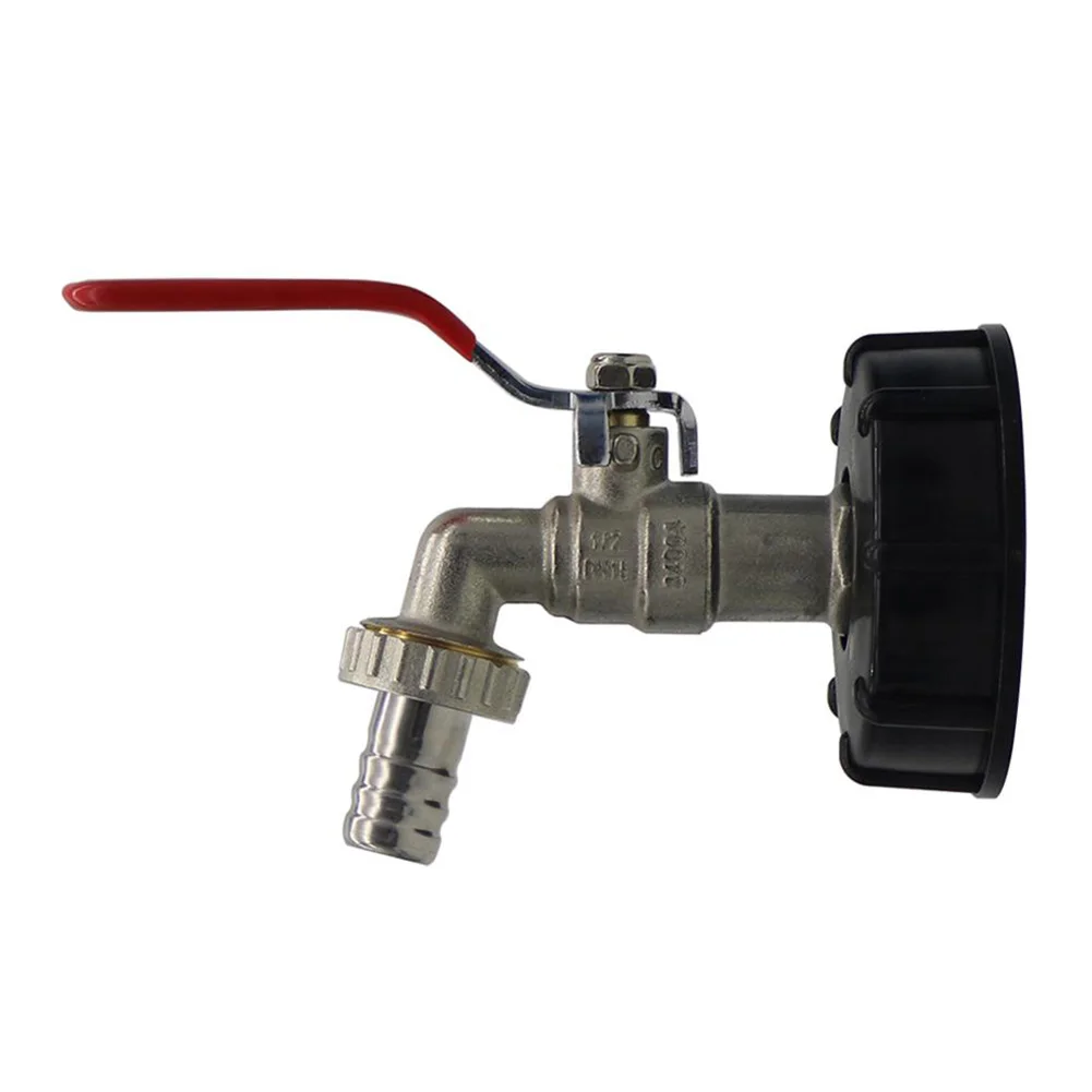 1 2 for ibc Tank Adapter Faucet Adapter Iron Brass Tap Garden Water Connectors Drain Adapter Replacement Valve Kit