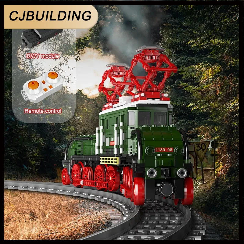 

MOULD KING 12023 World Railway Electric Locomotive Train Building Bricks Technical RC Electric Track Birthday Gift