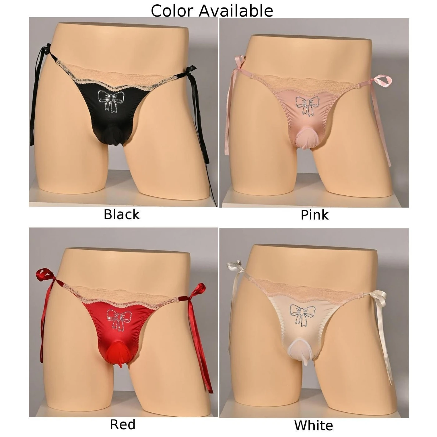 男性用のセクシーなシルクサテンの下着,ローウエストのポーチ,ひも,シームレスな下着,エロティックなストラップ,短いゲイのランジェリー