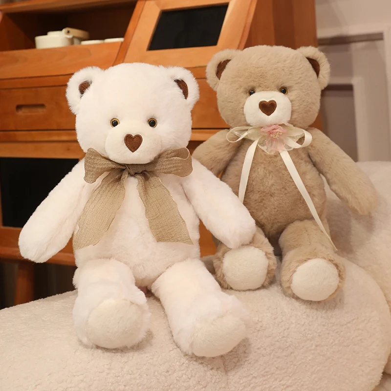

New Hot Sale Teddy Bear with with Bow Plush Toy Soft Bear Stuffed Doll Romantic Gift for Lover Home Decor Girls Birthday Gift