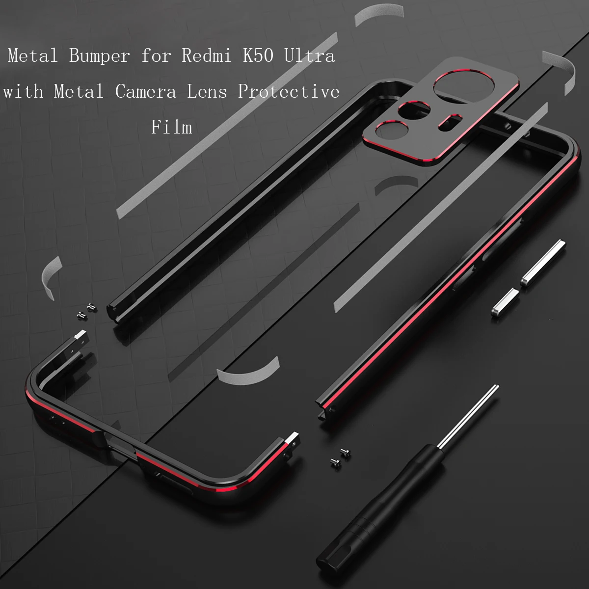 

Bumper Case Xiaomi Redmi K50 Ultra 5G Metal Aluminum Frame redmi K50 Extreme Edition k50ultra Metal Camera Lens Protective film