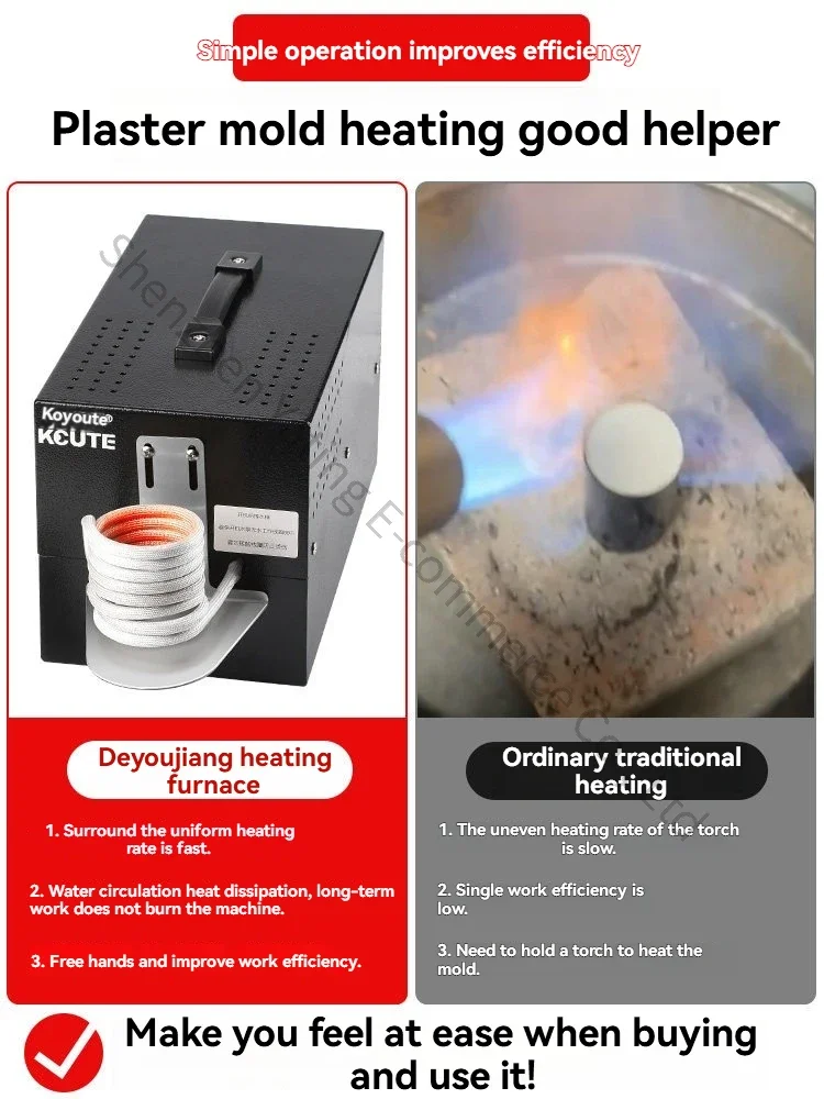 

1PC Gypsum Mold Heating Furnace, Fast Heating Electric Heating Furnace Gypsum Mold Heat Treatment, Gold Plating Equipment