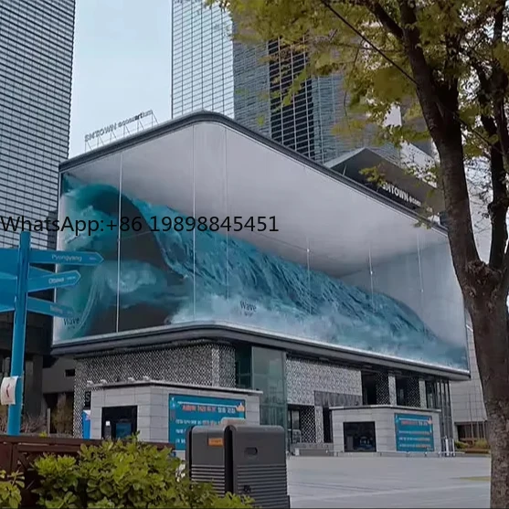 

P6 Big Outdoor LED Display Screen Eye Catching 3D HD Movie Led Video Wall Panel on Building Wall Immersive 4K 8K Led Film Screen