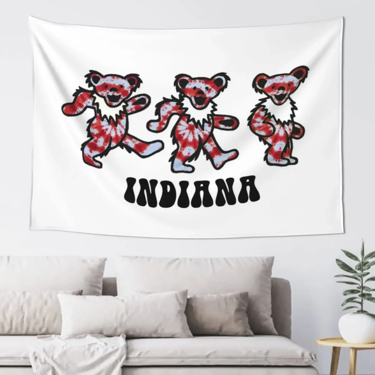 Indiana Bears Tapestry Bedroom Decorations Cute Room Things Custom Tapestry