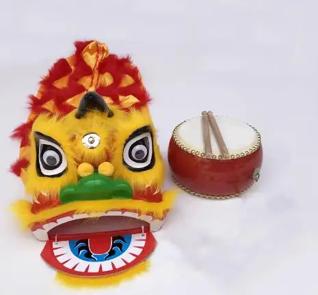 Funny Party 12 inch Chinese Lion Dance Costume Props perform  Game Party Carnival Sport Outdoor Parade