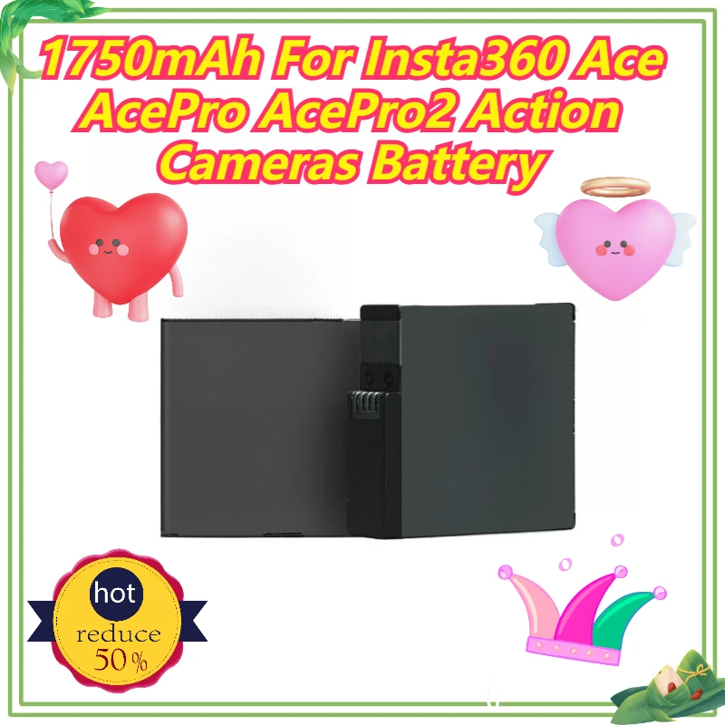 

1750mAh For Insta360 Ace AcePro AcePro2 Action Cameras Battery