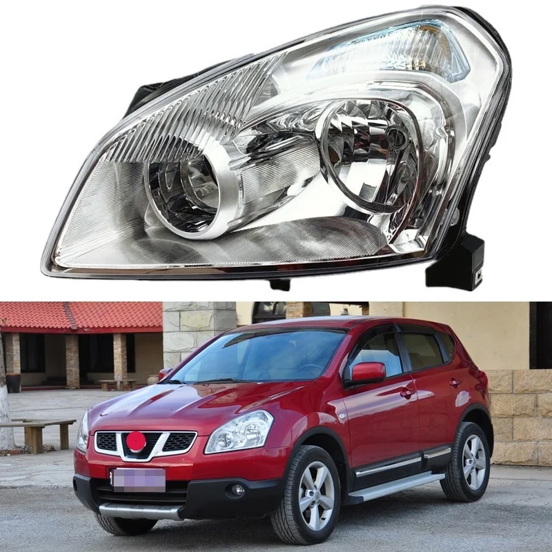 

For Nissan Qashqai 2007- 2015 front headlight assembly High beam headlight Turn signal low beam headlight Electric adjustment