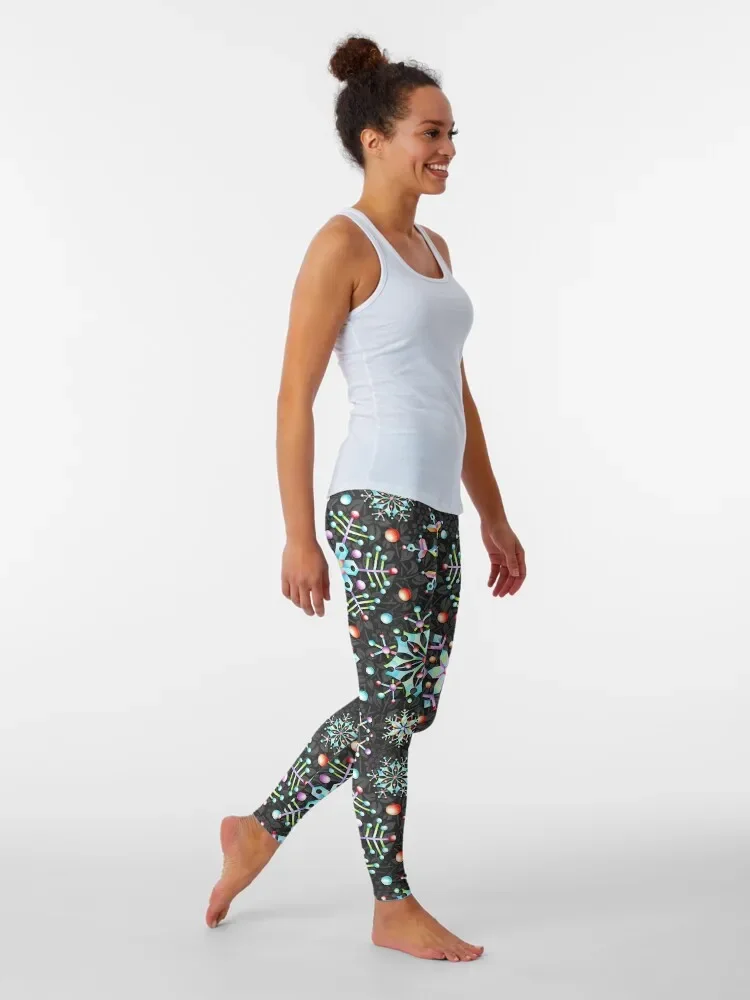Snowflake Kaleidoscope Leggings for girls Clothing fitness Sports pants for sports shirts gym Womens Leggings
