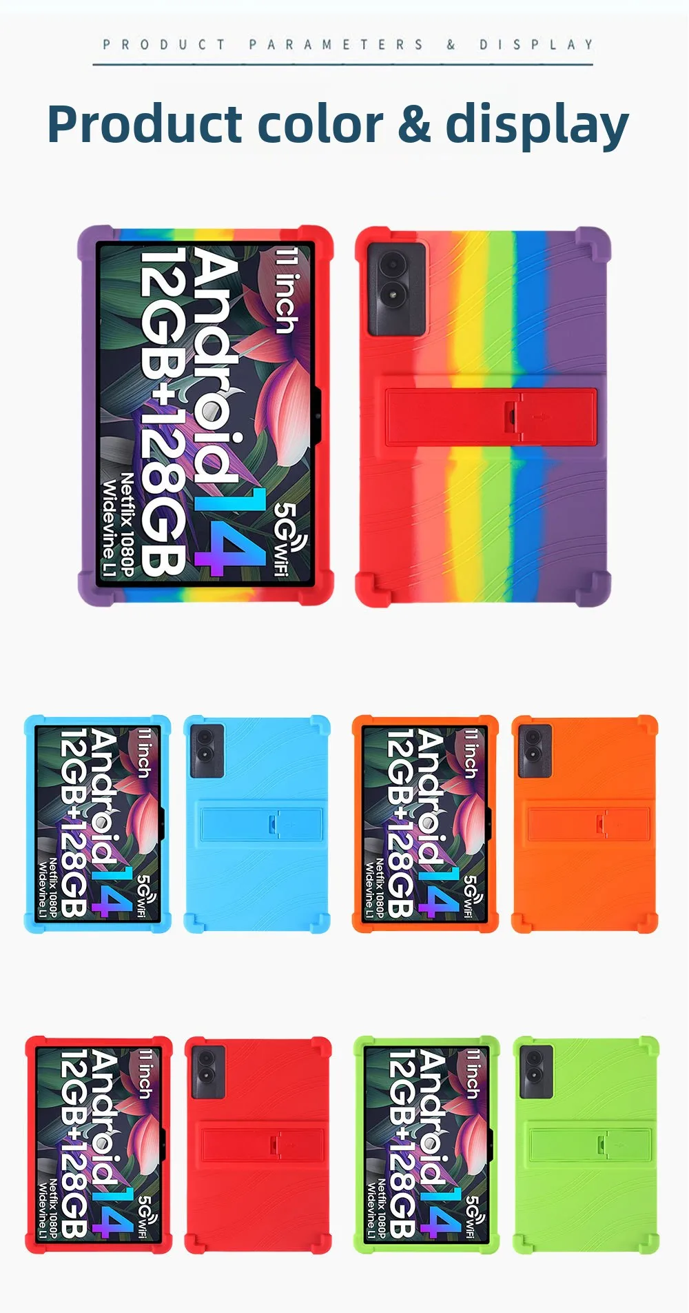 Für ZTE Nubia Pad SE 10,95 Zoll Tablet-Hülle, Silikon-Ganzkörper-Schutzhülle, Anti-Drop-Ständer, stoßfester Bumper – Detail 9