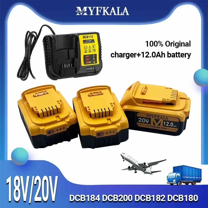 

New 100% Original 12000mAh 20V for Dewalt Power Tool Battery DCB206 20V 18.0Ah Battery DCB206 20V Battery DCB205 DCB200