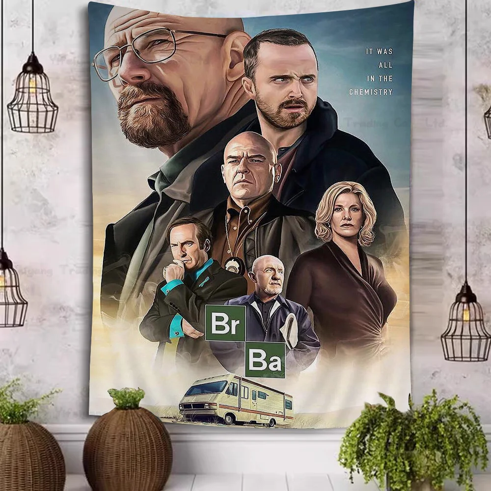 ทีวีคลาสสิก Breaking Bad Retro พิมพ์ขนาดใหญ่ Tapestry แขวน Tarot Hippie พรม Dorm Home Decor