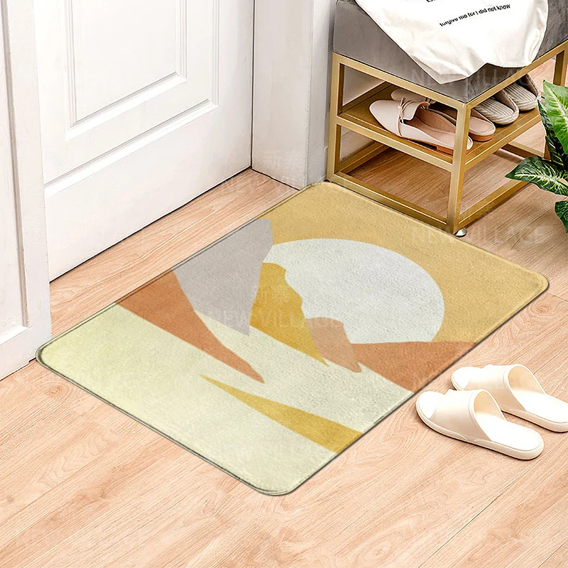 House entrance carpet Home door mat Modern Nordic style Room Bath Foot bathroom non-slip Kitchen water rugs Abstract Scenic Sky