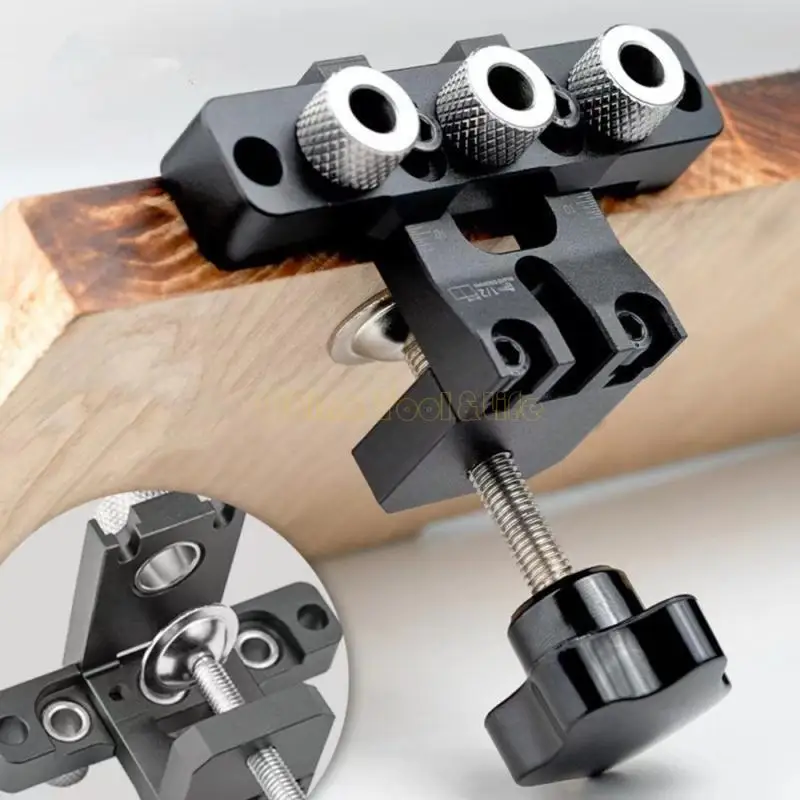 57QF Doweling Jig, 3 trong 1 Hướng dẫn khoan cho bộ dụng cụ jig lỗ chế biến gỗ cho đai ốc cho đai ốc