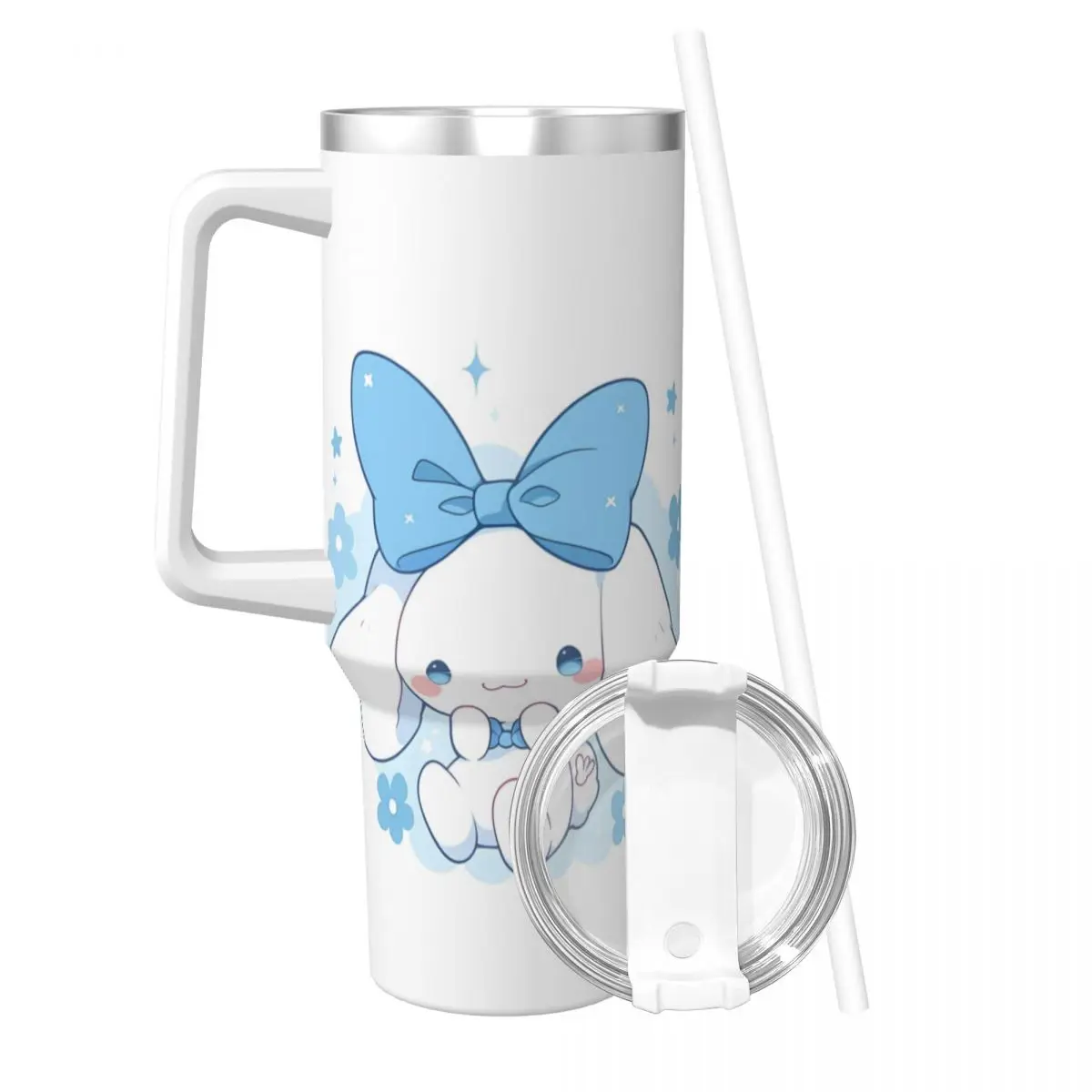 Cinnamoroll MINISO Tumbler Hot Drinks Water Bottle Portable Stainless Steel Coffee Mug Custom DIY Beach Car Mugs