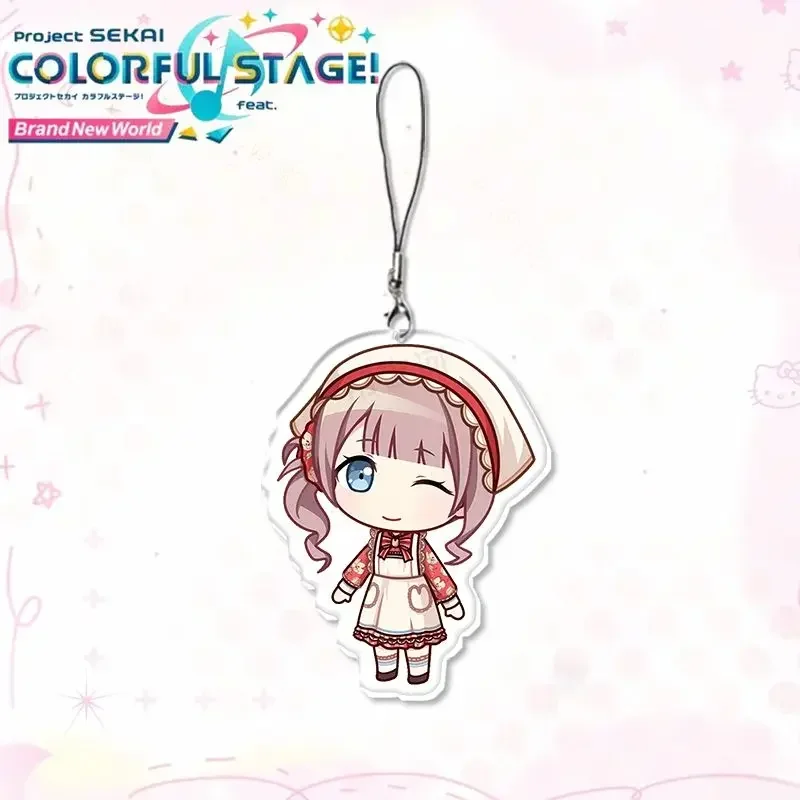 Косплей проект цветная сцена Q версия изображение цепочка для мобильного телефона акриловая цепочка для мобильного телефона для мобильного телефона список брелок