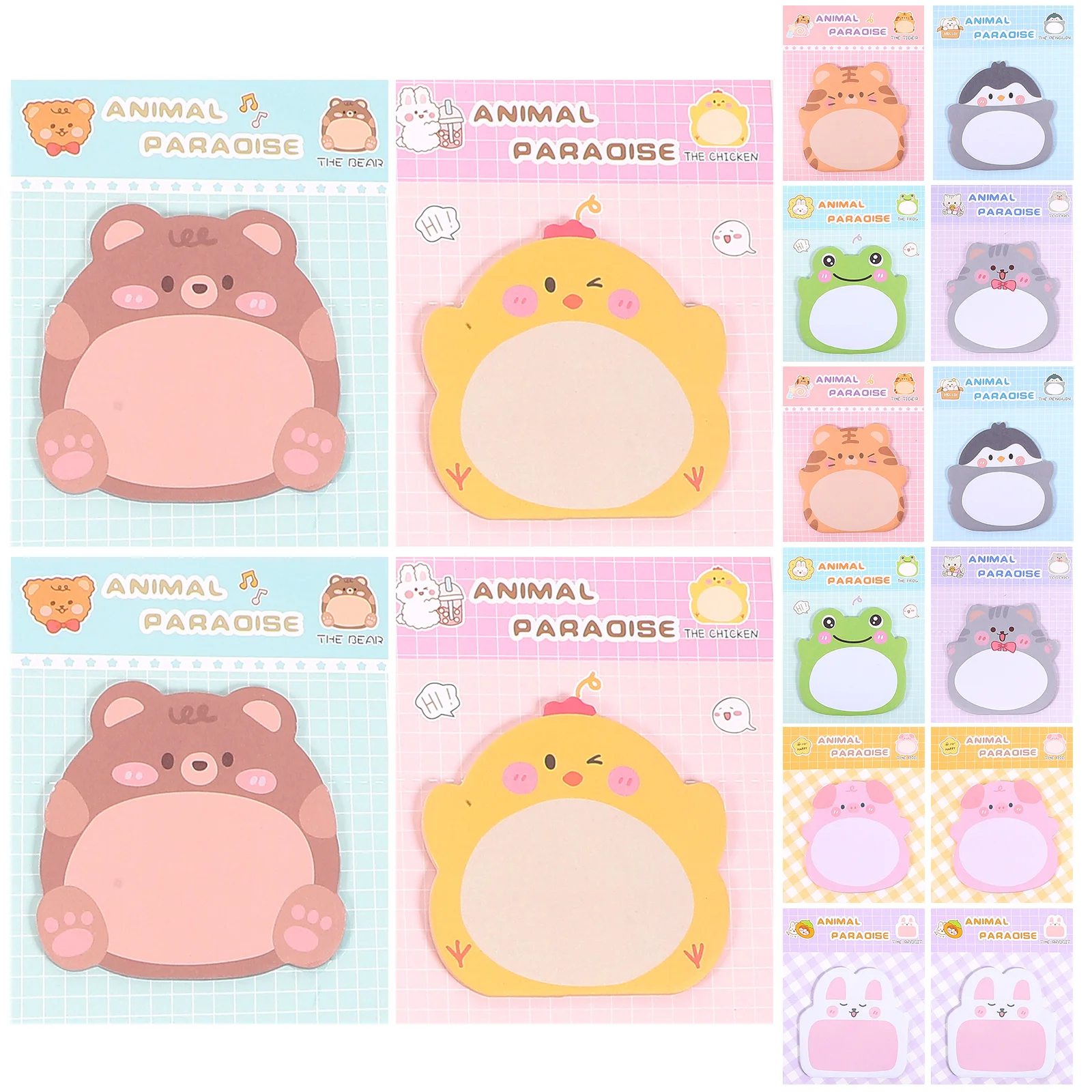 16 Books Sticky Notes Nail Sticker Cartoon Tabs Multipurpose Adhesive Memo Pads Stickers Pocket Notebook Convenient Office