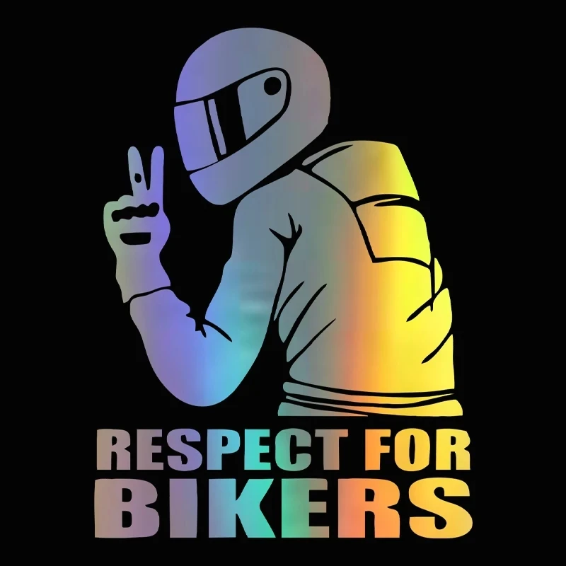 Car sticker Respect Biker For On Motorcycle Vinyl 3D Stickers And Decals trim