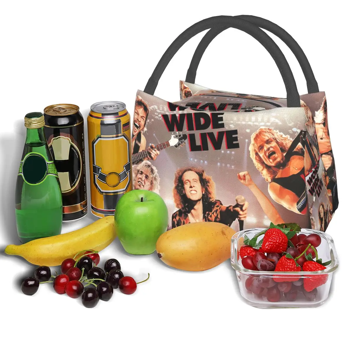 SCORPIONS-World Wide Live 50th Band Anniversary Portable insulation bag for Cooler Food Office Pinic Container