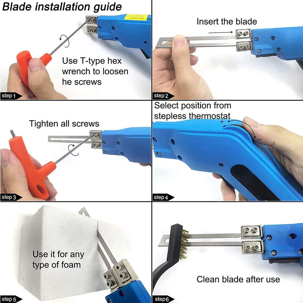 150W Electric Hot Knife Tyrofoam Cutting Tool Kit Heat Cutter with Blades Accessories Slotting Board DIY Sculpture Power Tool