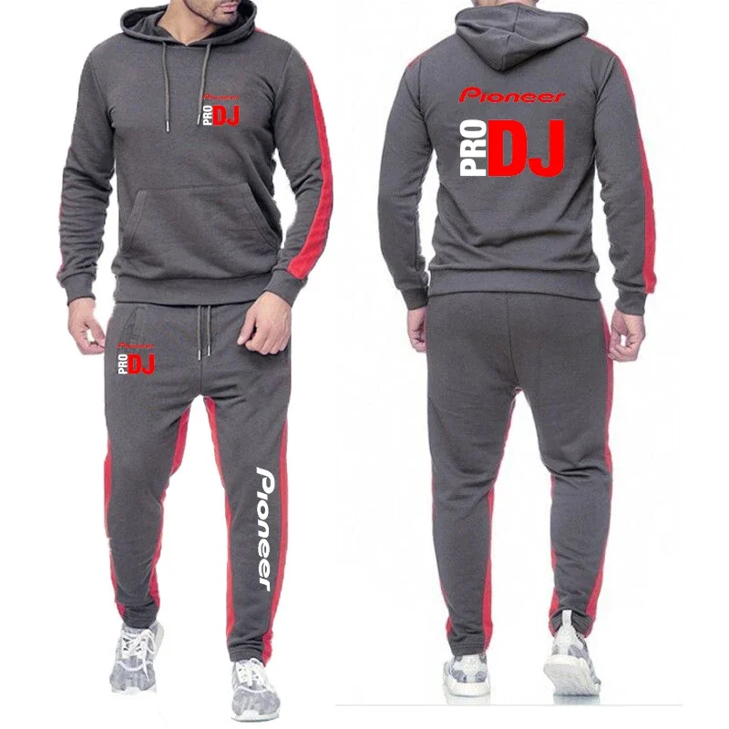 DJ Pioneer PRO 2024 nuova felpa con cappuccio da uomo in tinta unita stampa Warmer Harajuku Pullover felpe con cappuccio top + pantaloni della tuta abiti 2 pezzi