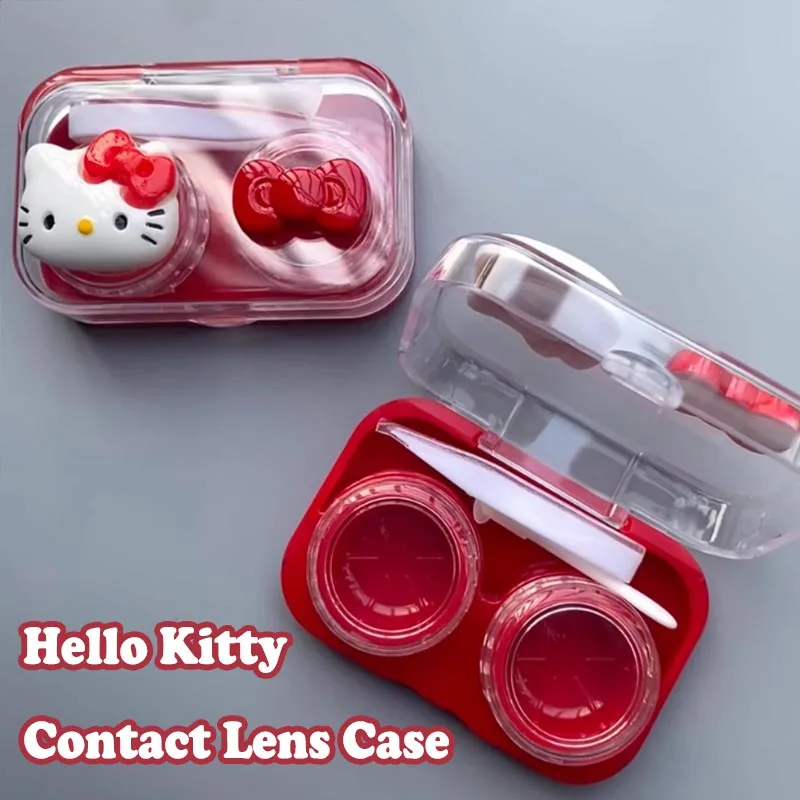 

Чехол для контактных линз Hello Kitty, силиконовый герметичный чехол для контактных линз, портативный чехол для контактных линз, Рождественский подарок ﻿