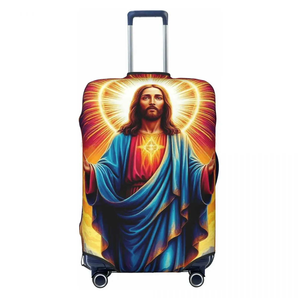 

Custom Jesus The Savior Mythology Art Luggage Cover Funny Suitcase Protector Covers Suit For 18-32 inch