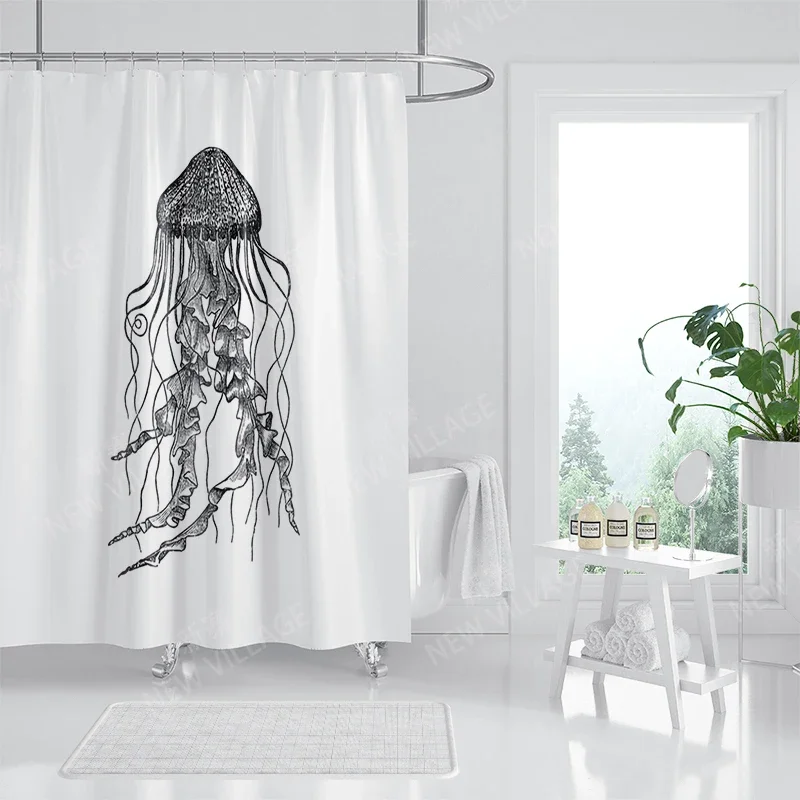 Waterproof fabric shower curtain Bathroom curtain accessories 180x200 Bath curtain for shower 240*200 nordic boho decor 240x200