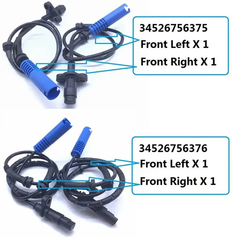 AEA7-4PCS السيارات اليسار واليمين ABS الاستشعار لسيارات BMW E39 525 528 540 34526756375 34526756376 #5