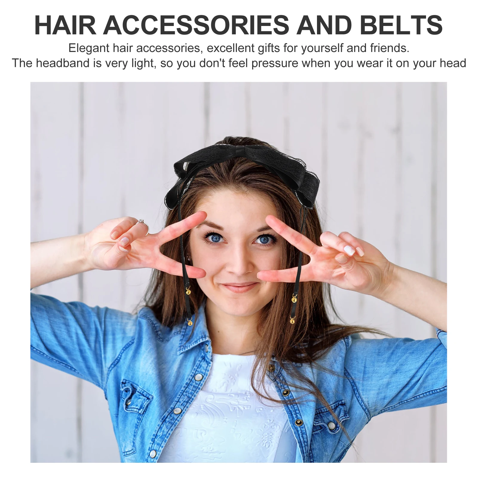 

Hair Lace Bow Headband Girl Accessories for Women Suction Cup Hairband with Women's