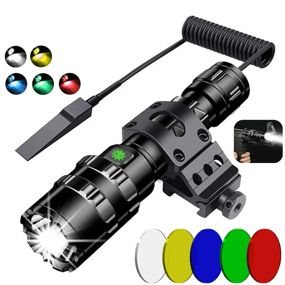 

High Lumens Professional LED Flashlight for Hunting Tactical Scout Torch Lights L2 USB Rechargeable LED Waterproof Fishlights