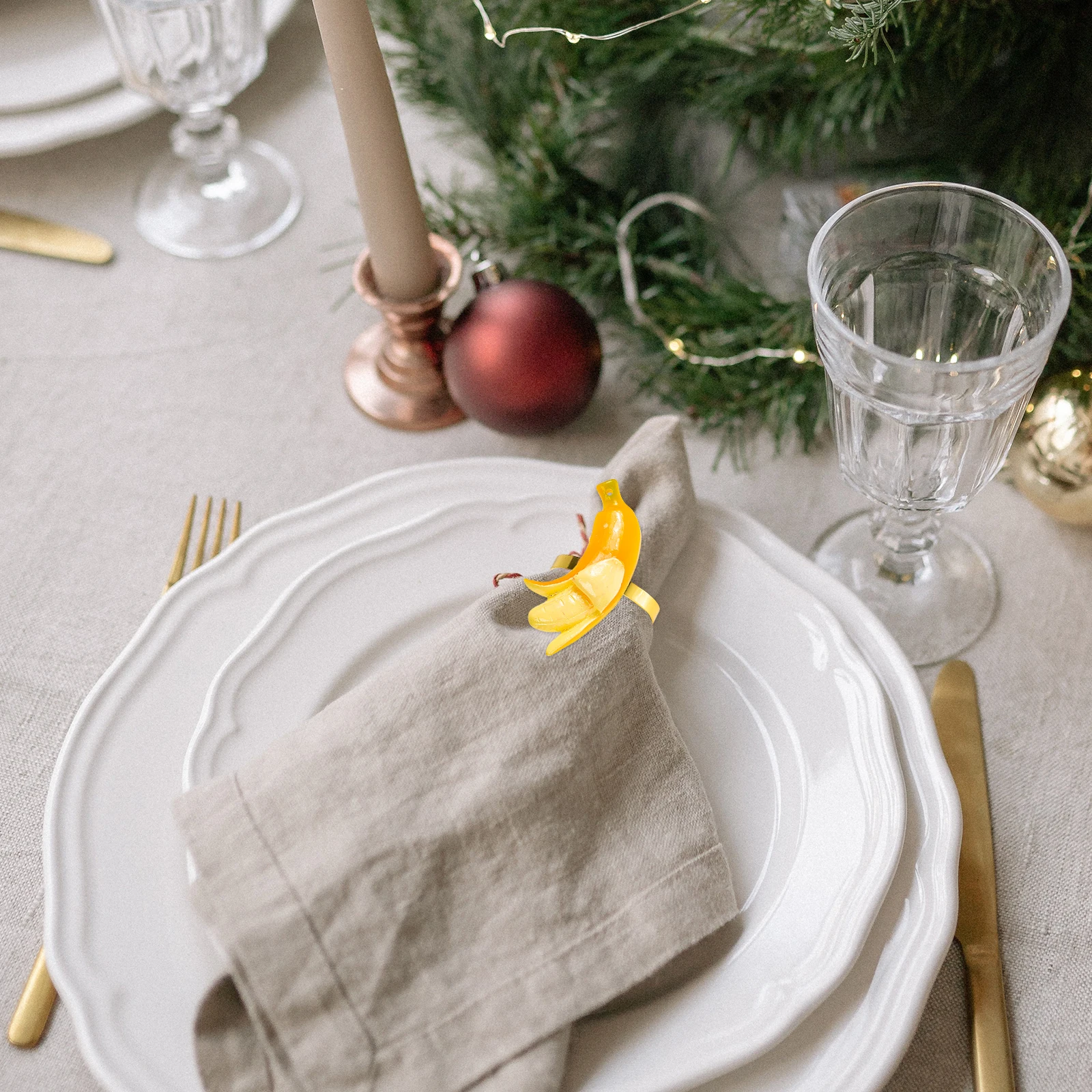 

3 Pcs Napkin Rings Fruit Shape Buckles Dining Table Decor Summer Baby Lovers Elegant Atmosphere Reusable Practical