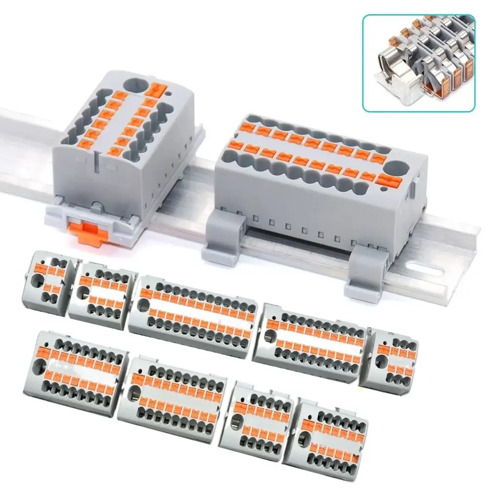 

PTFIX 2.5mm Push-in Terminal Block Connector 2/3/4/5/6/7/8/9/10P Connection with Fixing Hole Wire Merging And Branching Device