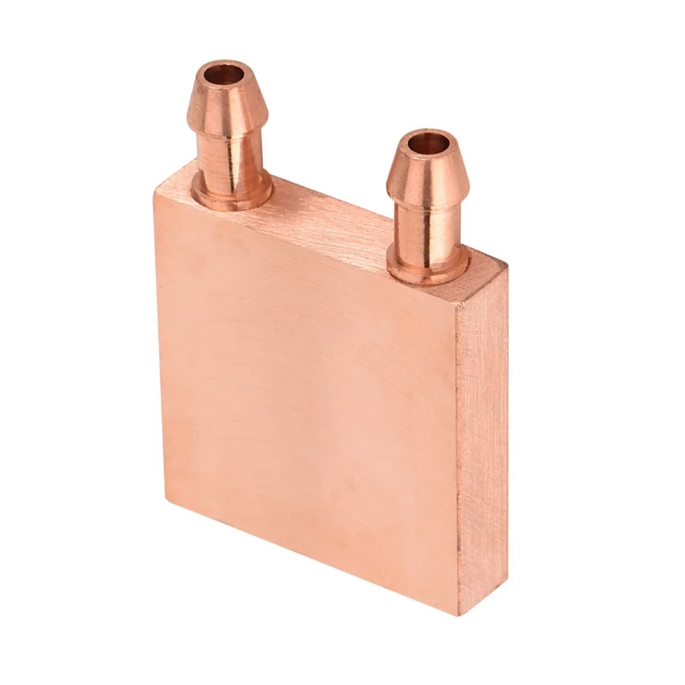 Durable 40 * 40 * 10mm Water Cooling Block Copper High Performance Liquid Water Cooler Copper Water Cooling Graphics GPU Cooling