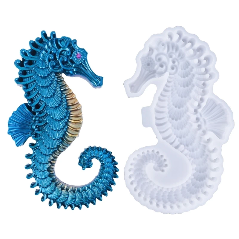 

Hippocampus Shaped Decorations Mold Silicone Epoxy Mould for Artistic Sculptures