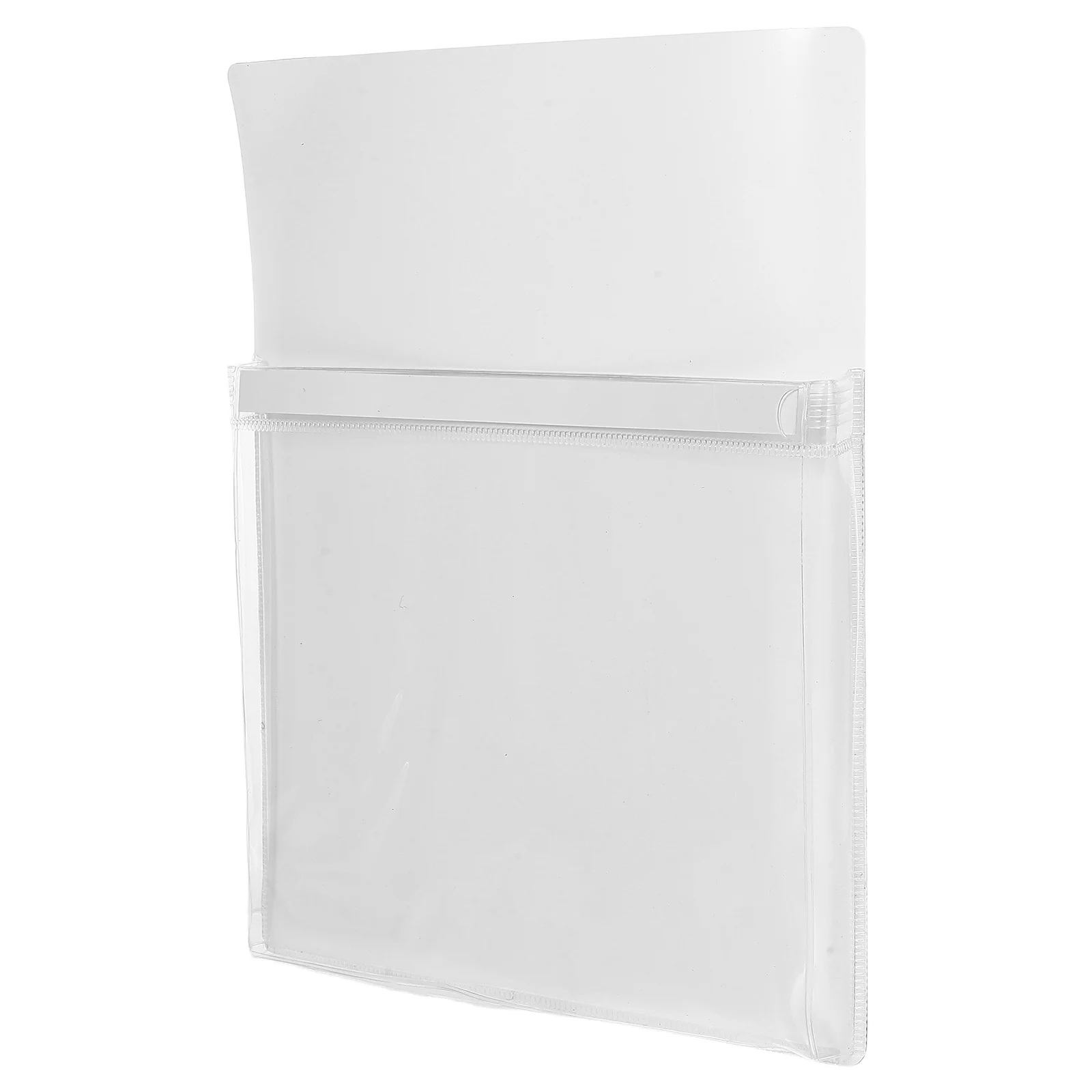 

Magnetic Document File Bag White Refrigerator Storage Pocket Pen Holder Whiteboard Marker Fridge Storage Box Home School Office