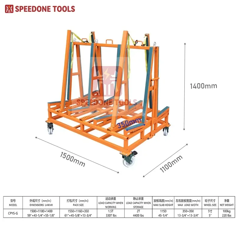 Factory Sale New Heavy Retail Iron One Stop-A Frame Transport Cart Series
