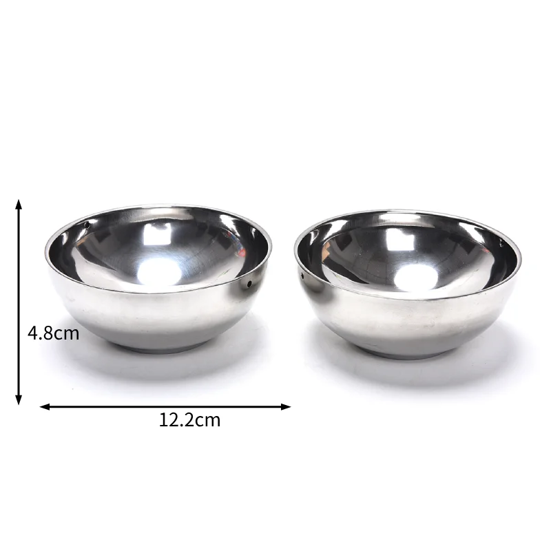 2PCS Silver Magic Water Bowl Water From Above Bowls Close Up Magic Tricks For Professional Magician